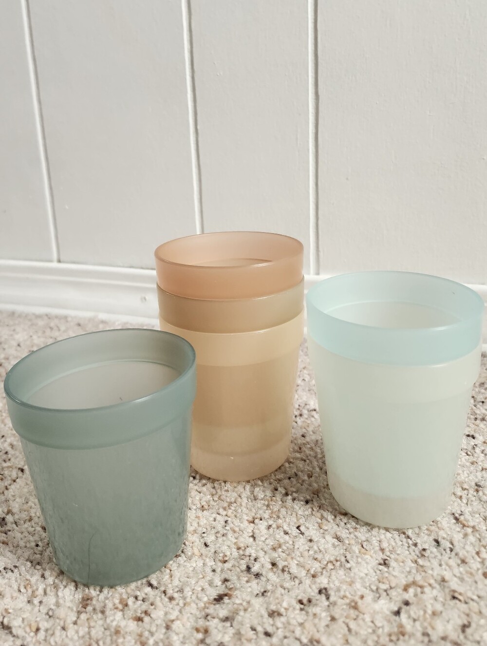 Target Pastel Frosted Plastic Cups - Aqua, Peach, Mint